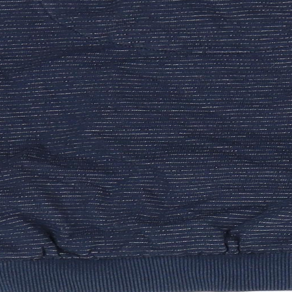 F&F Boys Blue Striped Cotton Pullover Sweatshirt Size 2-3 Years Pullover - Fine White Stripe Green Star Logo