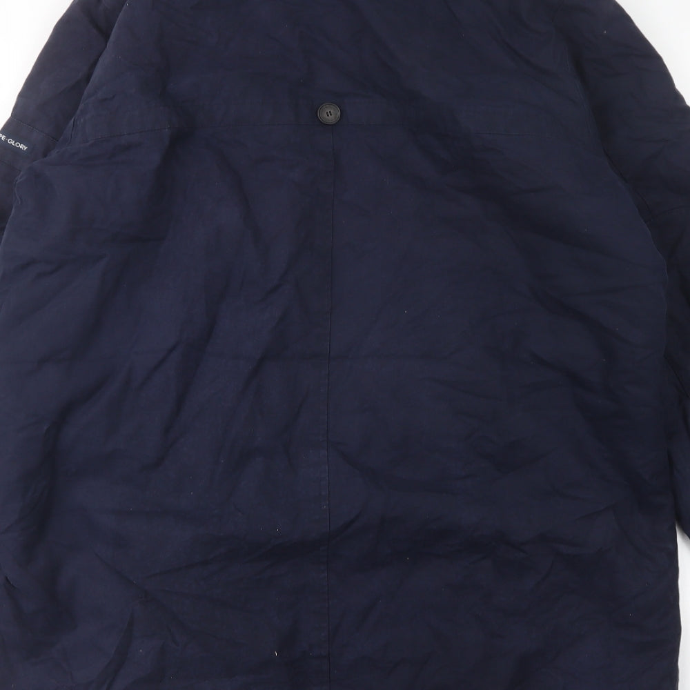 Hope+ Glory Womens Blue Overcoat Coat Size S