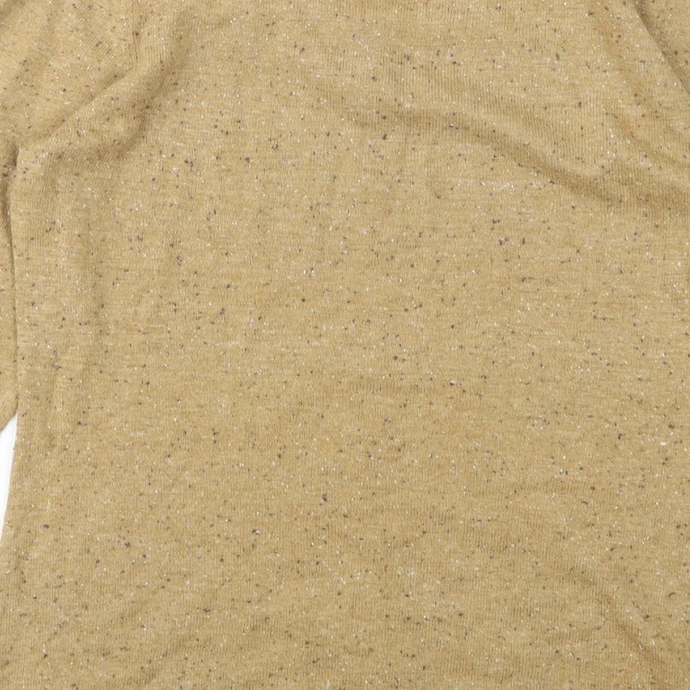 NEXT Womens Beige Round Neck Cotton Pullover Jumper Size 10