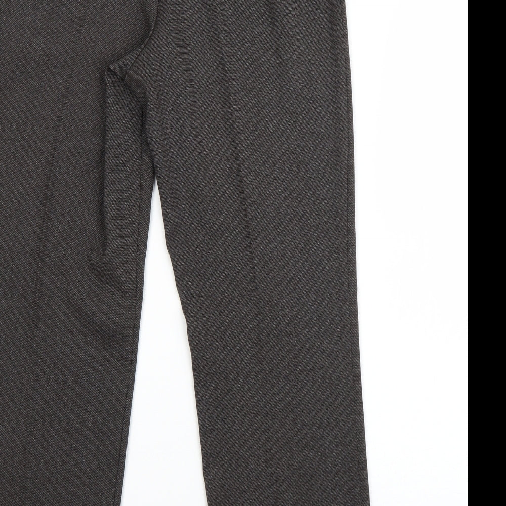 M&S Womens Grey Viscose Dress Pants Trousers Size 8 L26 in Regular