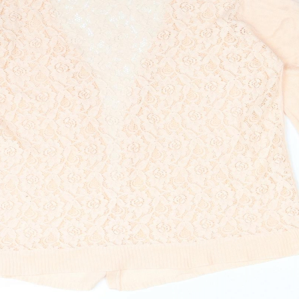 Atmosphere Womens Orange Floral Acrylic Cardigan Jumper Size M