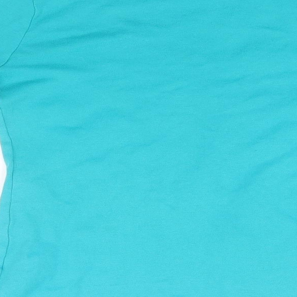 Papaya Womens Green Round Neck Cotton Pullover Jumper Size 14