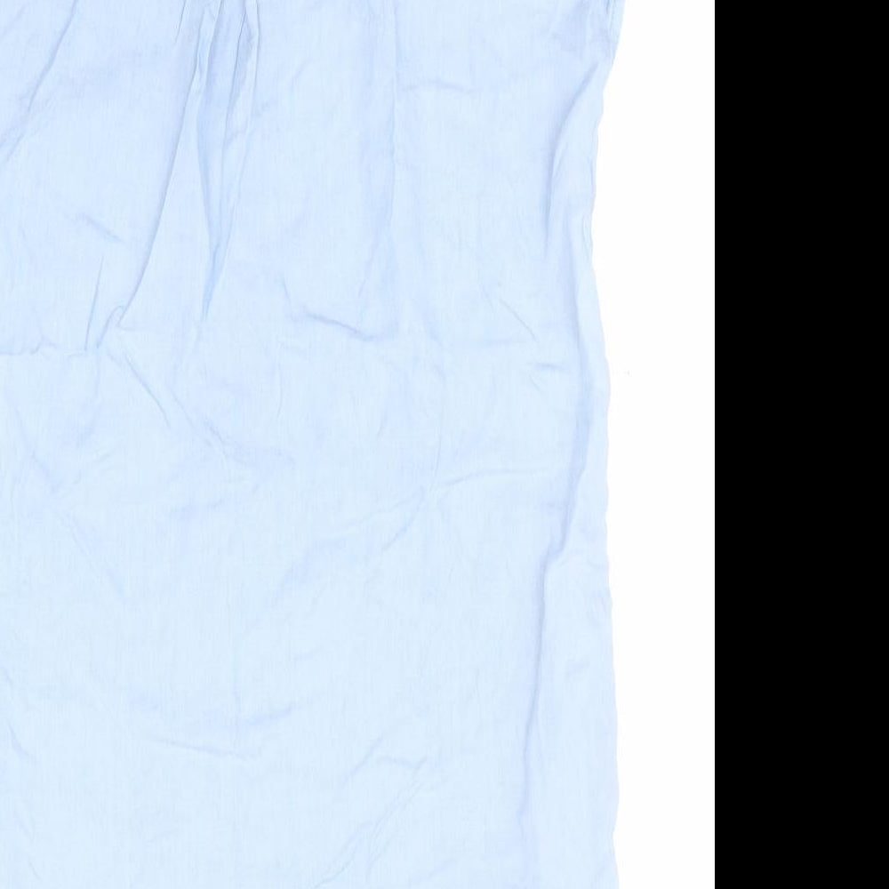 Atmosphere Womens Blue Basic T-Shirt Size 6 Collared