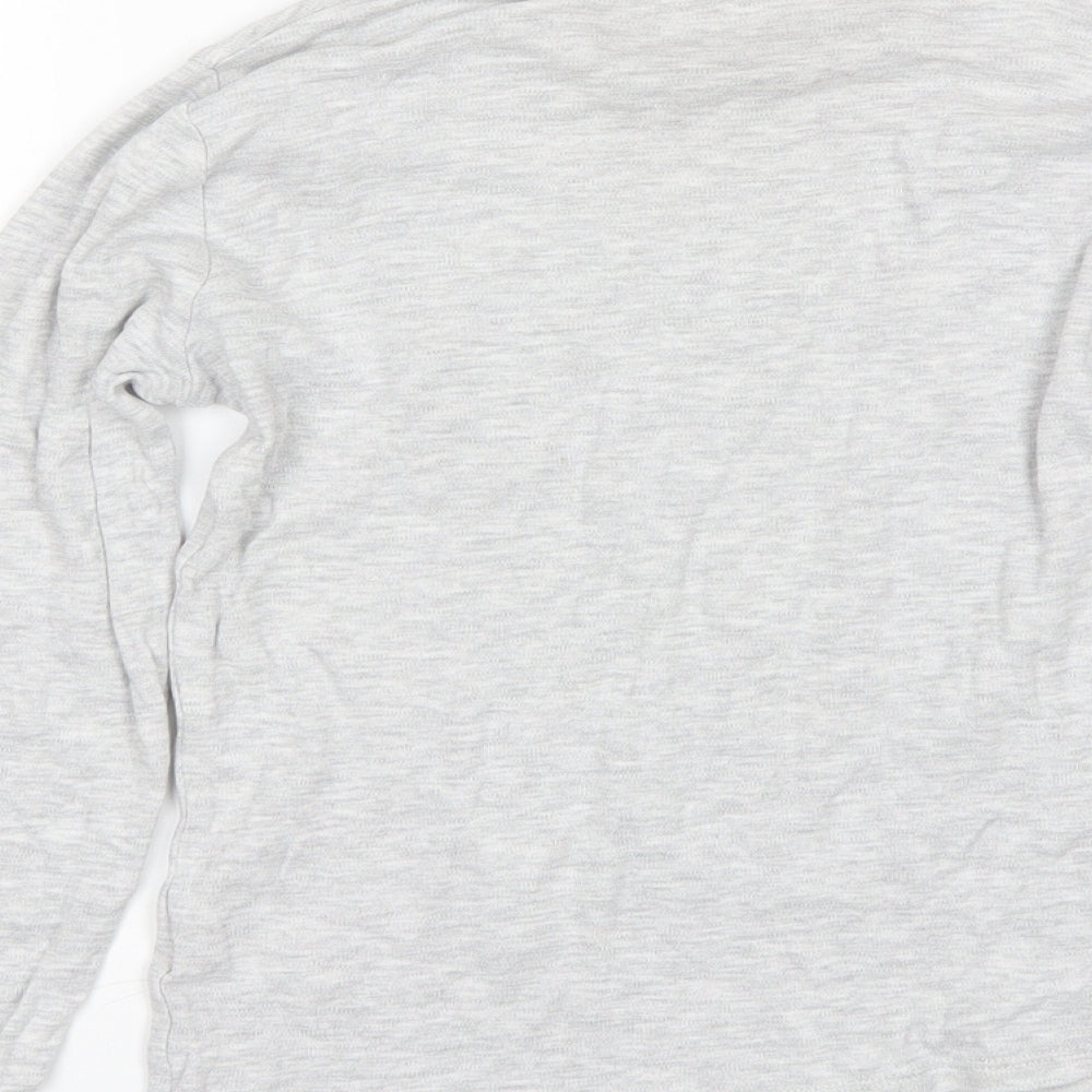 George Girls Grey Cotton Basic T-Shirt Size 10-11 Years Round Neck