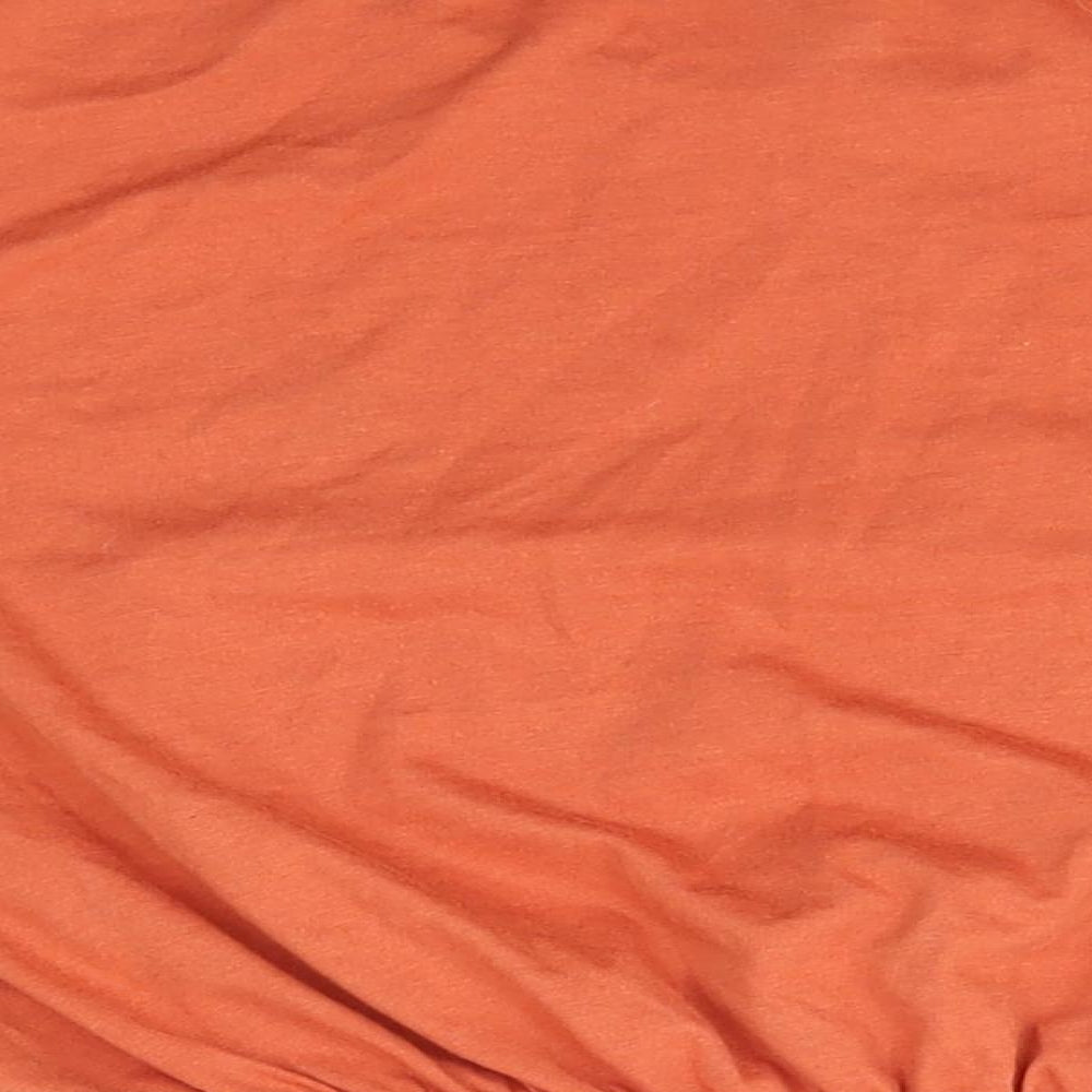 Primark Womens Orange Polyester Basic Blouse Size M Round Neck