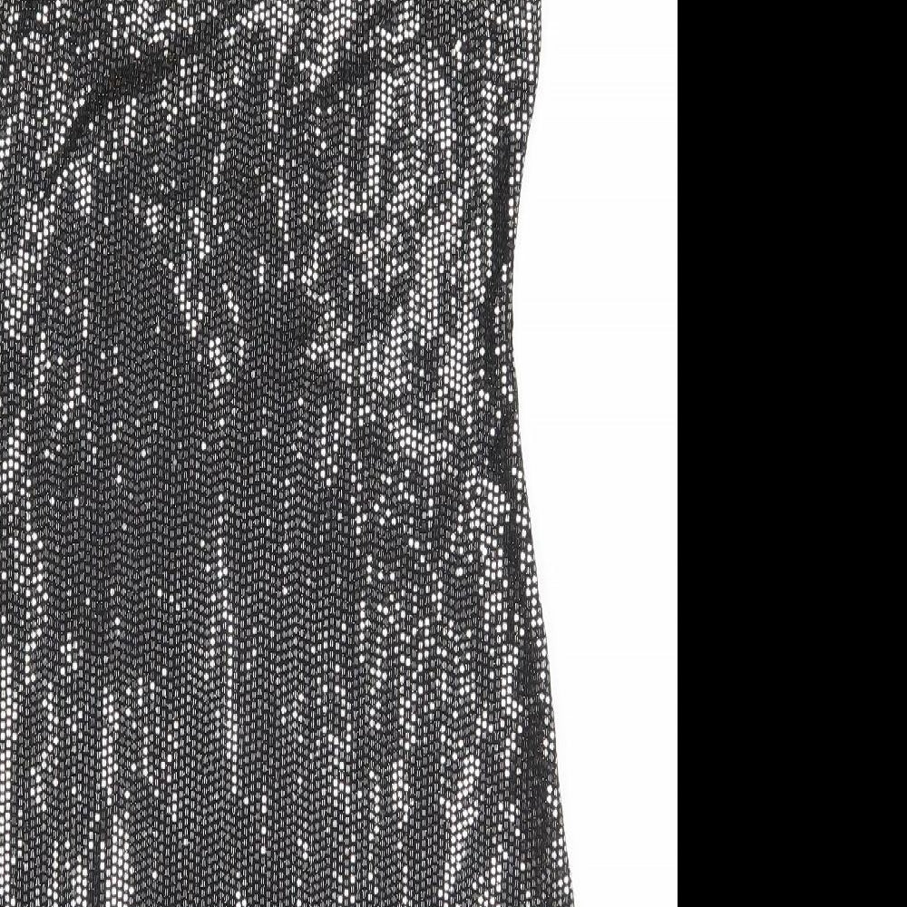 H&M Womens Silver Polyester Pencil Dress Size S V-Neck