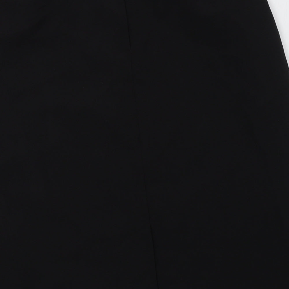 CONTEXT Womens Black Polyester Straight & Pencil Skirt Size 12 Button