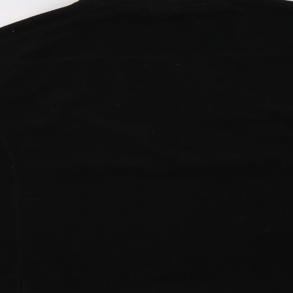 Karrim Womens Black Polyester Henley Hoodie Size L Zip