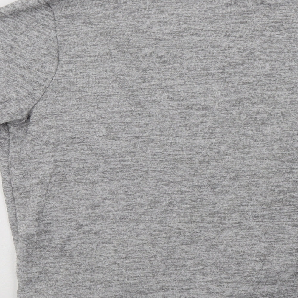 Cable & Gauge Womens Grey Crew Neck Polyester Pullover Jumper Size XL
