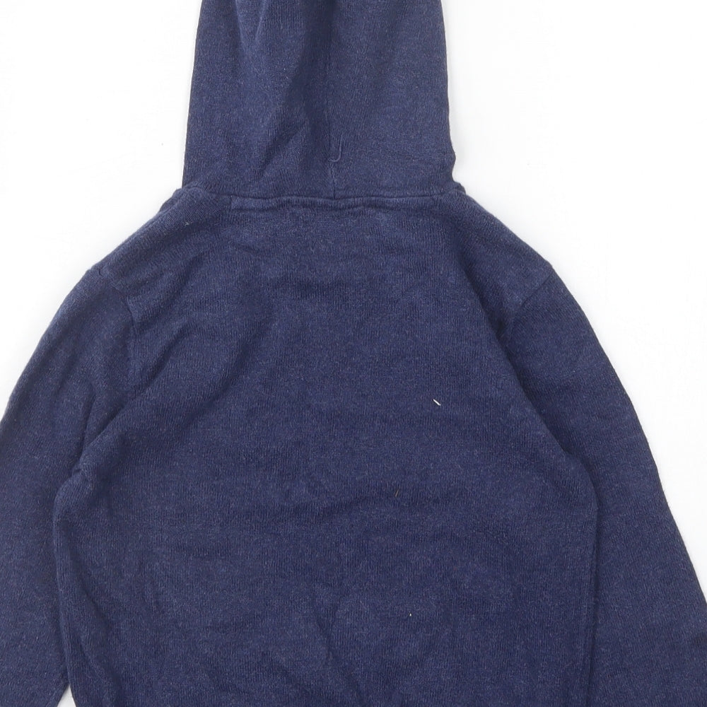 Mini Club Boys Blue Cotton Pullover Hoodie Size 3 Years