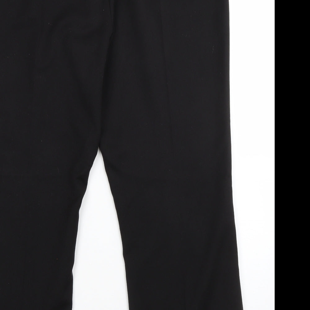 Bonmarché Womens Black Viscose Dress Pants Trousers Size 14 L25 in Regular