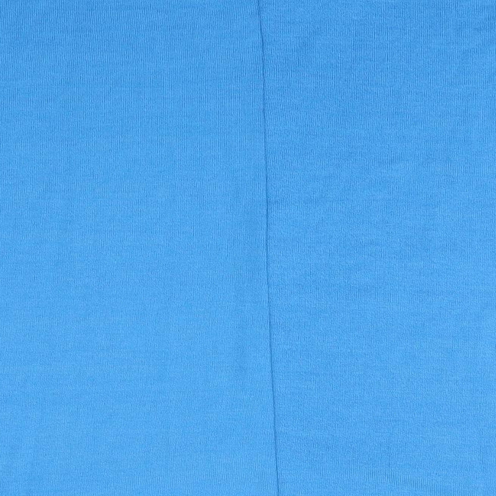 Zansea Womens Blue Round Neck Polyester Pullover Jumper Size L - Sky Blue Subtle batwing