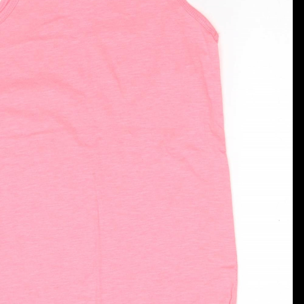 Primark Girls Pink Polyester Basic Tank Size 10-11 Years Round Neck