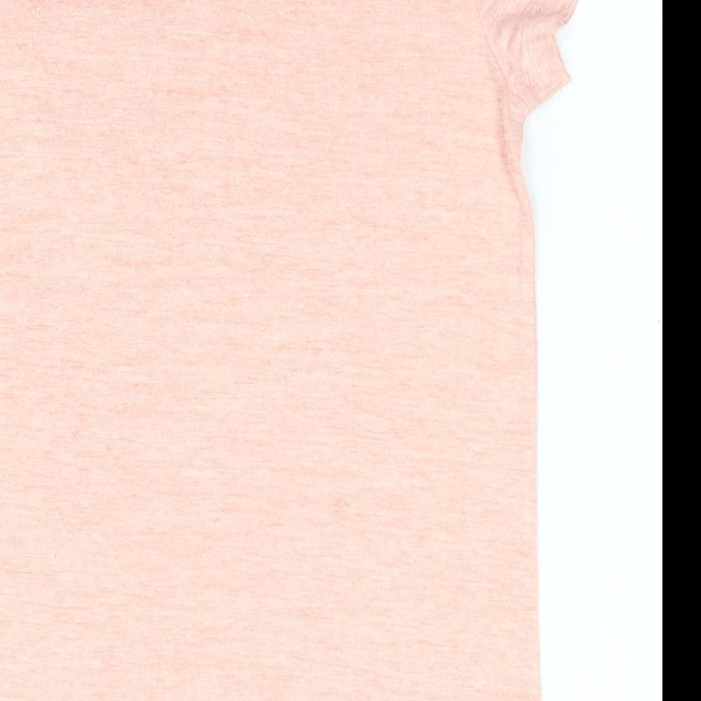 H&M Girls Gold Viscose Basic T-Shirt Size 10-11 Years Round Neck
