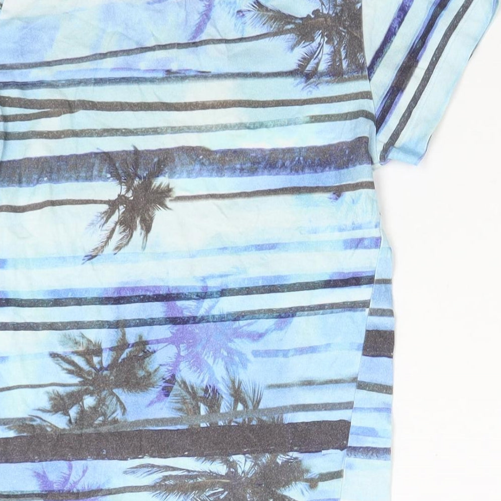 NEXT Boys Multicoloured Striped Cotton Basic T-Shirt Size 9 Years Round Neck - MAUI. HAWAII