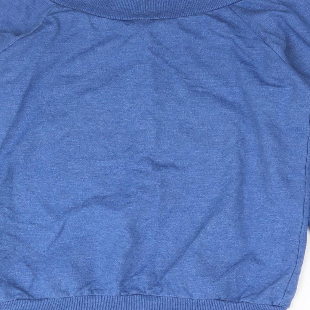 Peacocks Womens Blue Polyester Pullover Sweatshirt Size 10