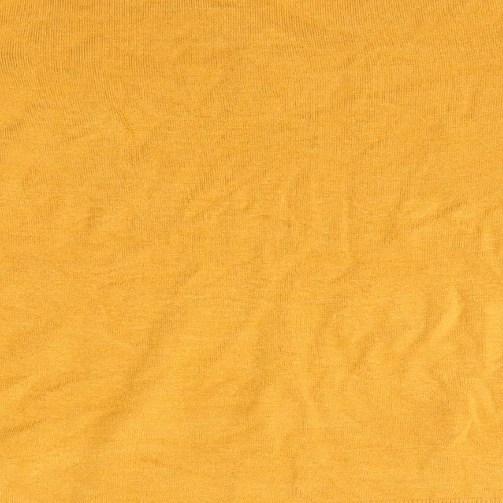 Primark Womens Yellow V-Neck Acrylic Pullover Jumper Size M