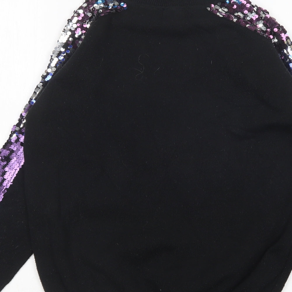 QED London Mens Black Mock Neck Acrylic Pullover Jumper Size S