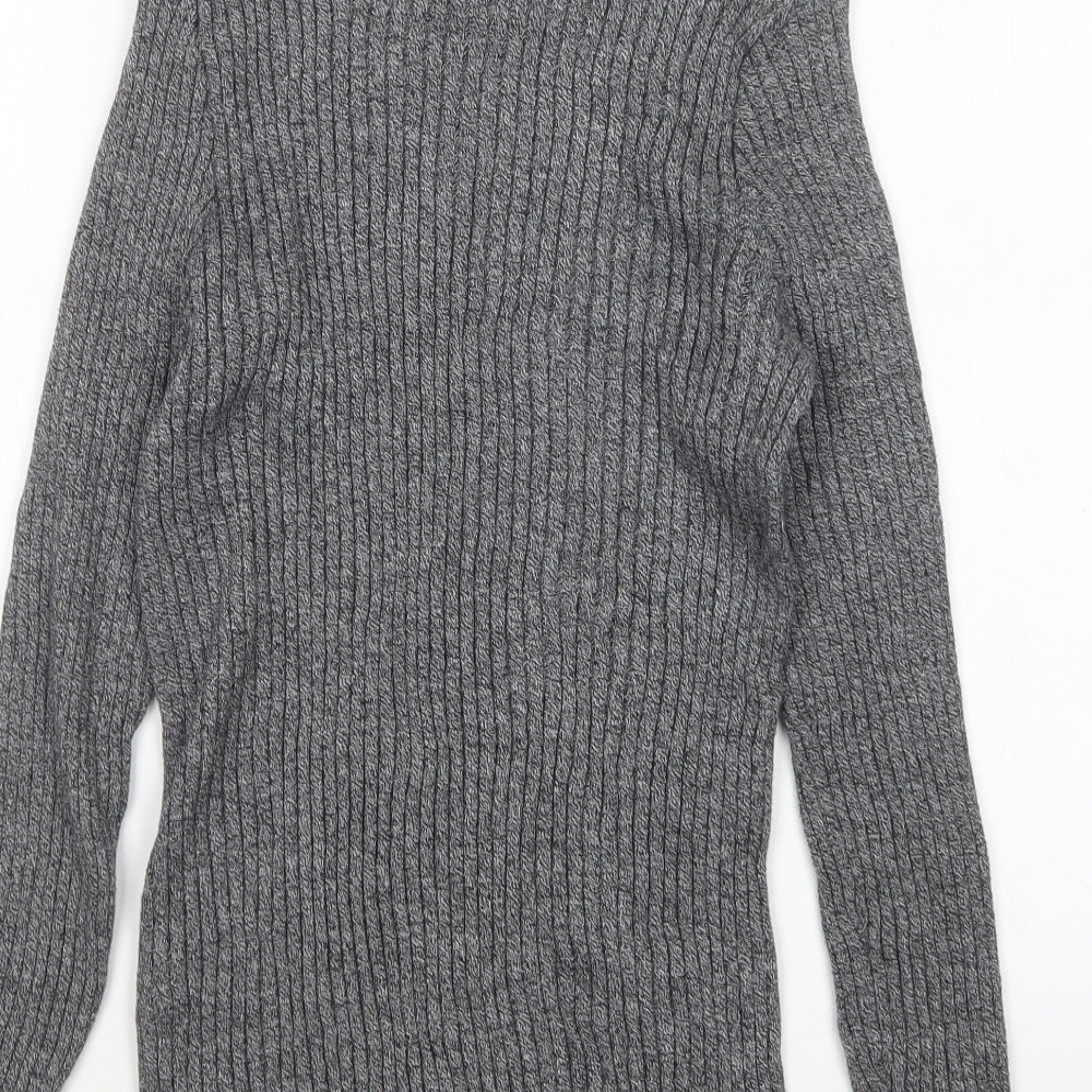 Primark Womens Grey Round Neck Cotton Pullover Jumper Size M