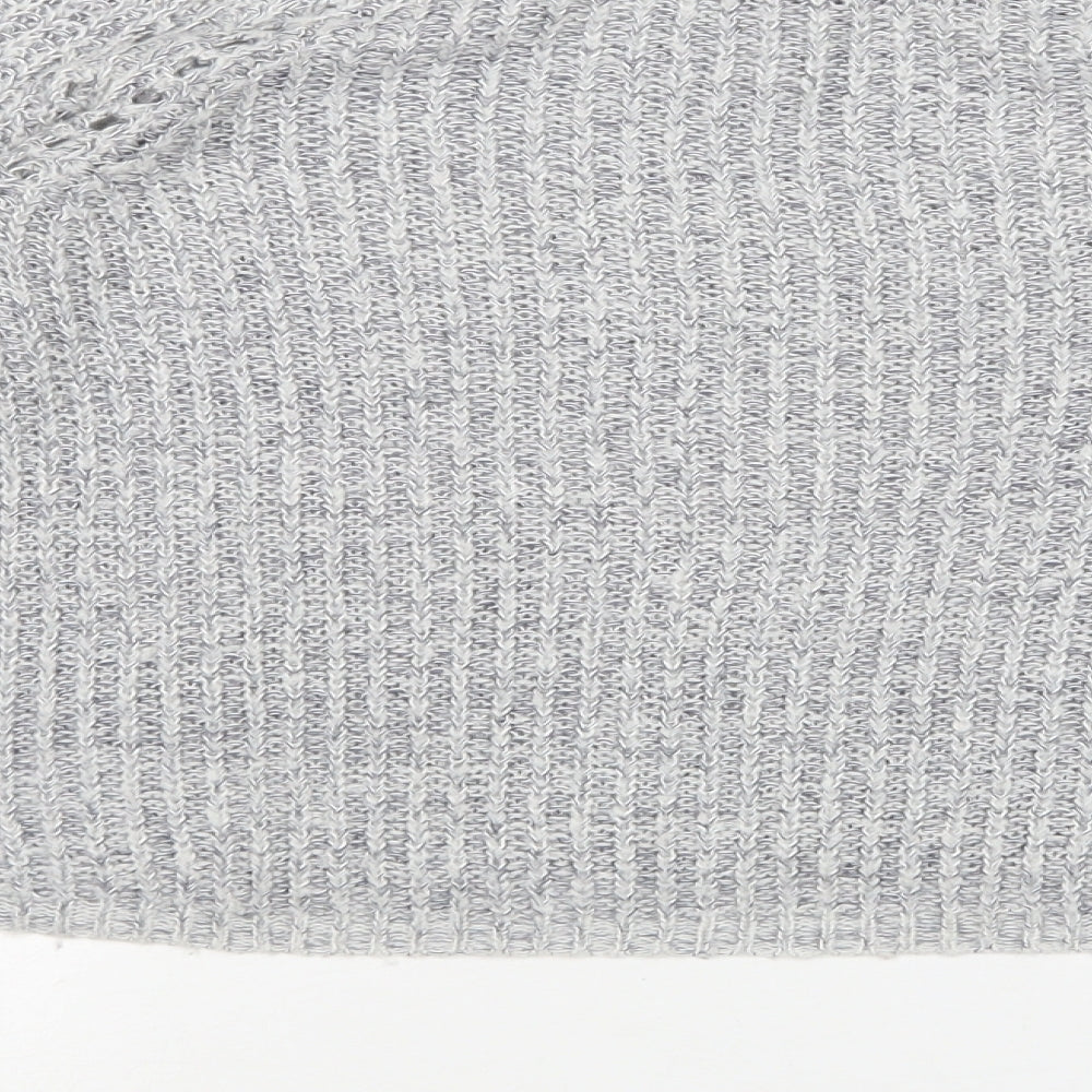 H&M Girls Grey Round Neck Acrylic Pullover Jumper Size 11-12 Years
