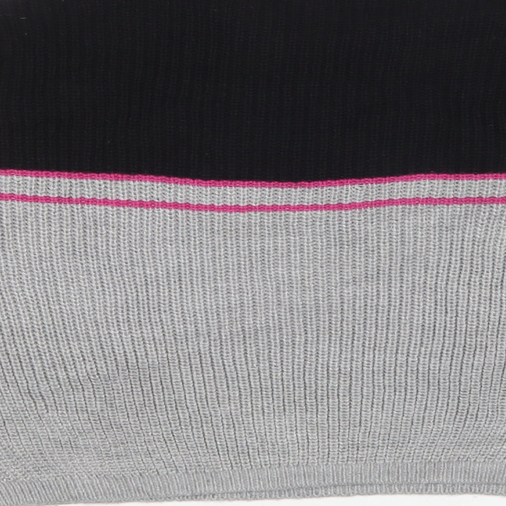 Pull&Bear Womens Multicoloured Round Neck Acrylic Pullover Jumper Size XS