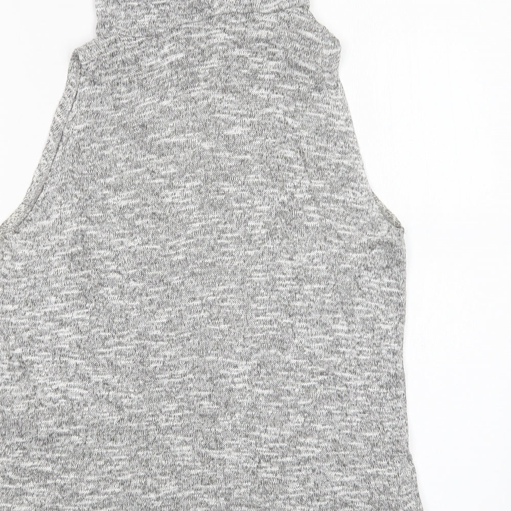 New Look Womens Grey Roll Neck Viscose Vest Jumper Size 14