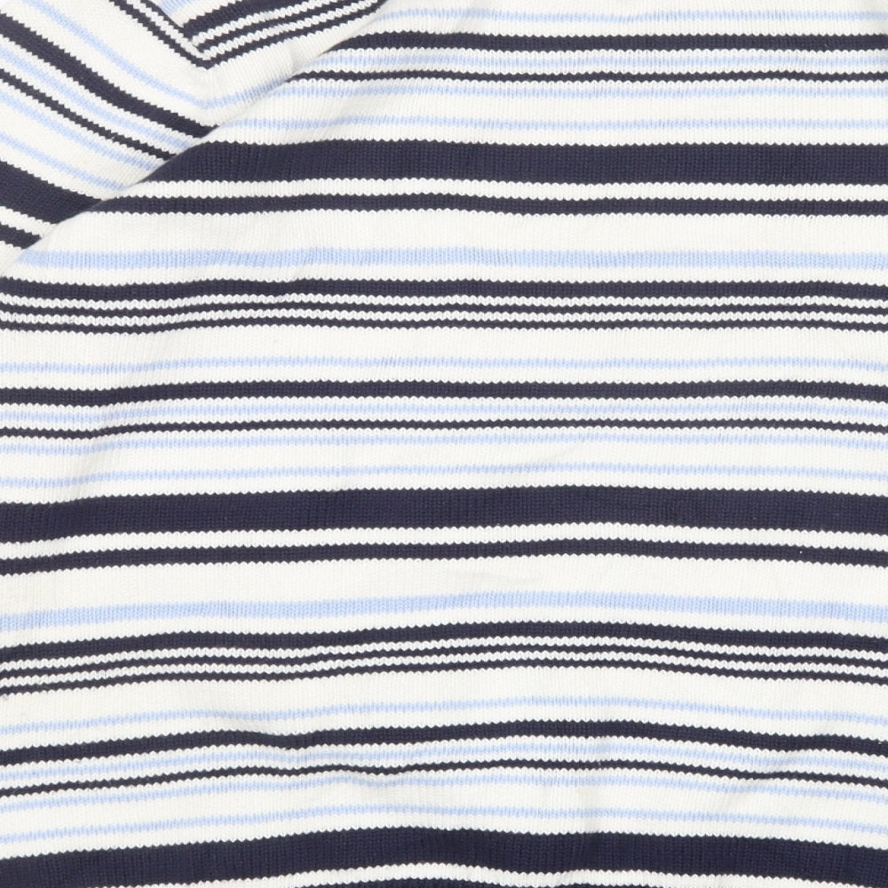 berketex Womens Multicoloured Round Neck Striped Cotton Pullover Jumper Size 10