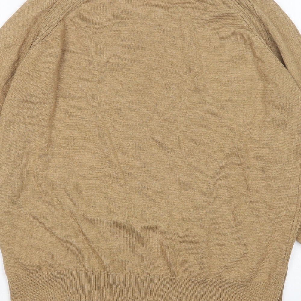 NEXT Womens Beige Round Neck Polyester Pullover Jumper Size M
