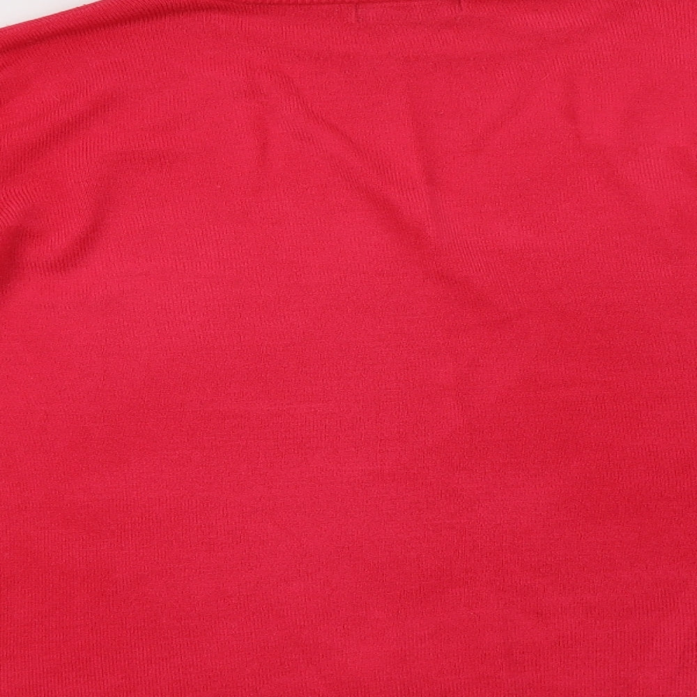 Bonmarché Womens Pink Mock Neck Acrylic Pullover Jumper Size M