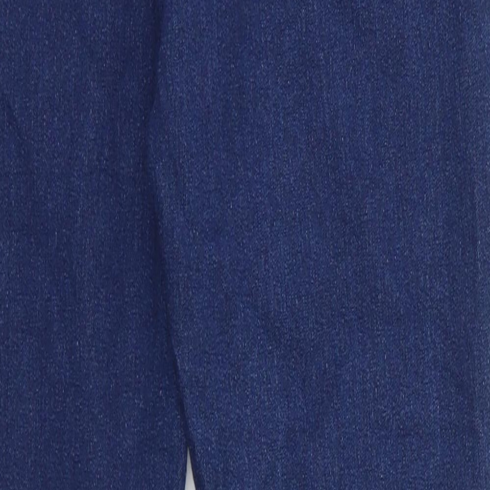 Miss Evie Girls Blue Cotton Skinny Jeans Size 12-13 Years Regular Zip - Indigo blue