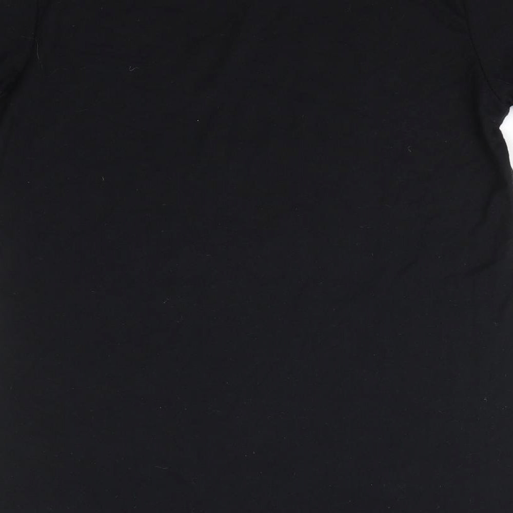 George Womens Black Solid Polyester Dress Size S - Let It Snow Sequinned