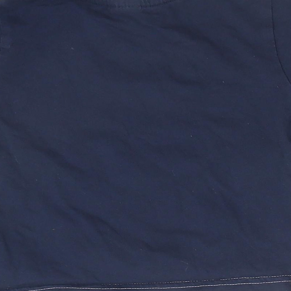 F&F Boys Blue Cotton Basic T-Shirt Size 12-18 Months Crew Neck - DADDY'S LITTLE STRIKER