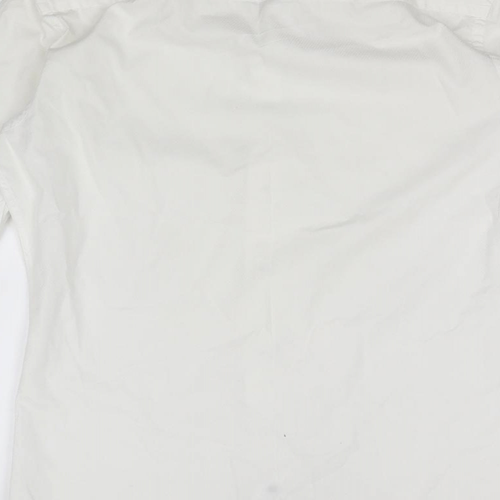 NEXT Mens White Cotton Button-Up Size 14.5 Collared