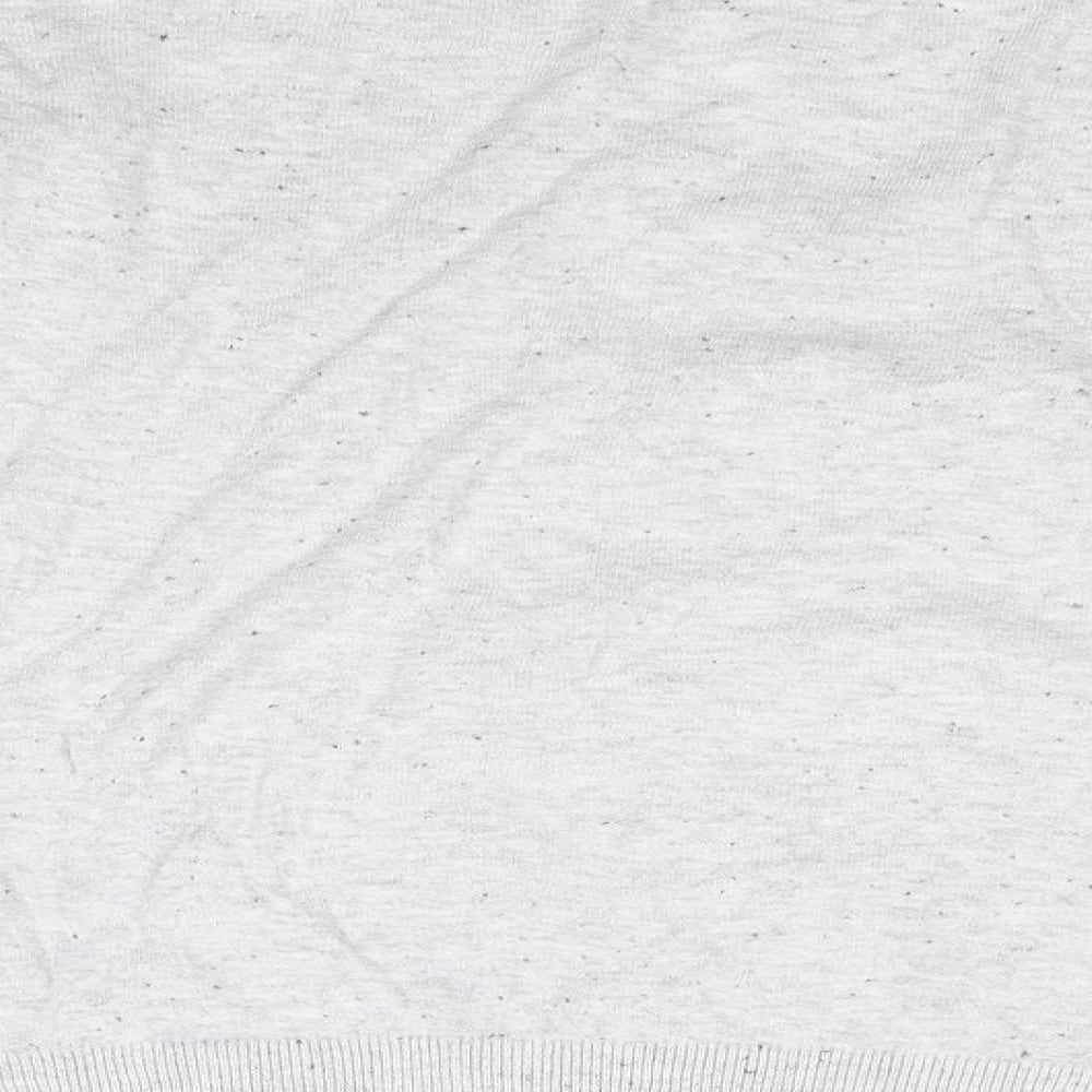 Warehouse Womens Grey V-Neck Cotton Pullover Jumper Size 10