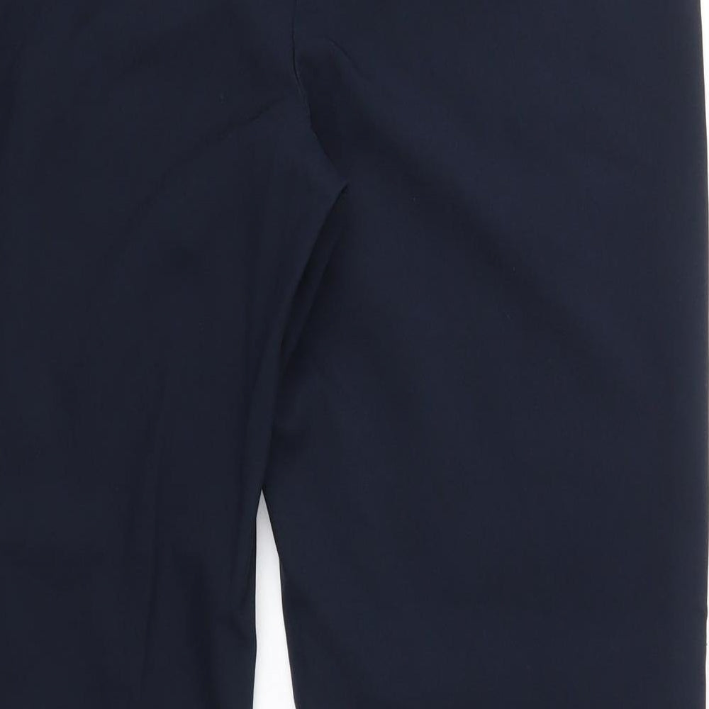 George Womens Blue Polyester Dress Pants Trousers Size 12 L25 in Regular - Extra Short
