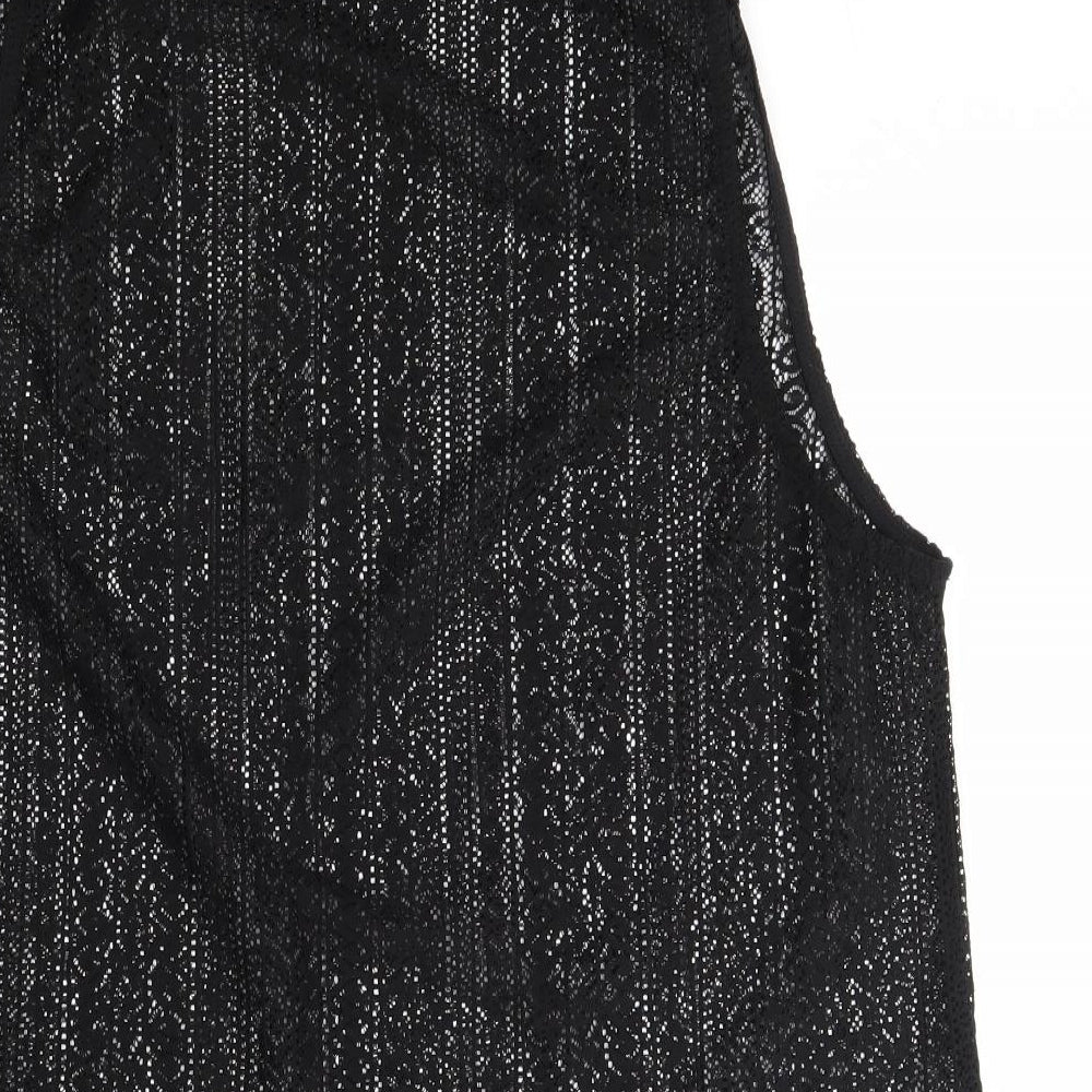 Primark Womens Black Polyester Basic Blouse Size M Round Neck