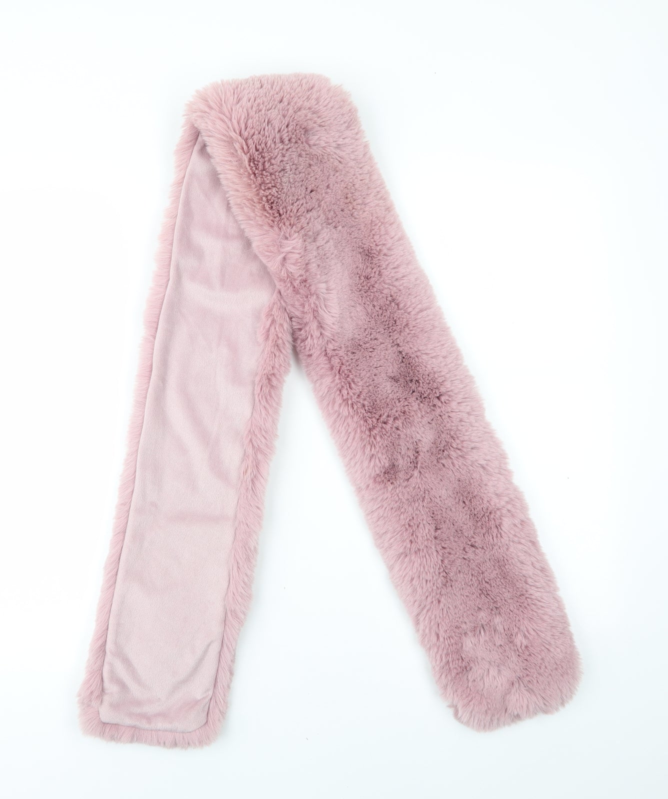 Preworn Womens Pink Scarf - Dusty Fluffy Pink Stole