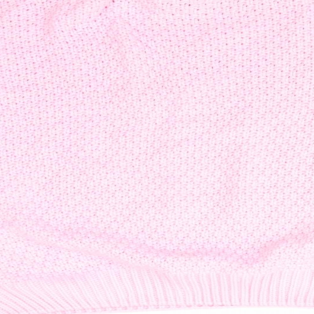PRETTYLITTLETHING Womens Pink High Neck Acrylic Pullover Jumper Size M - Fondant Pink