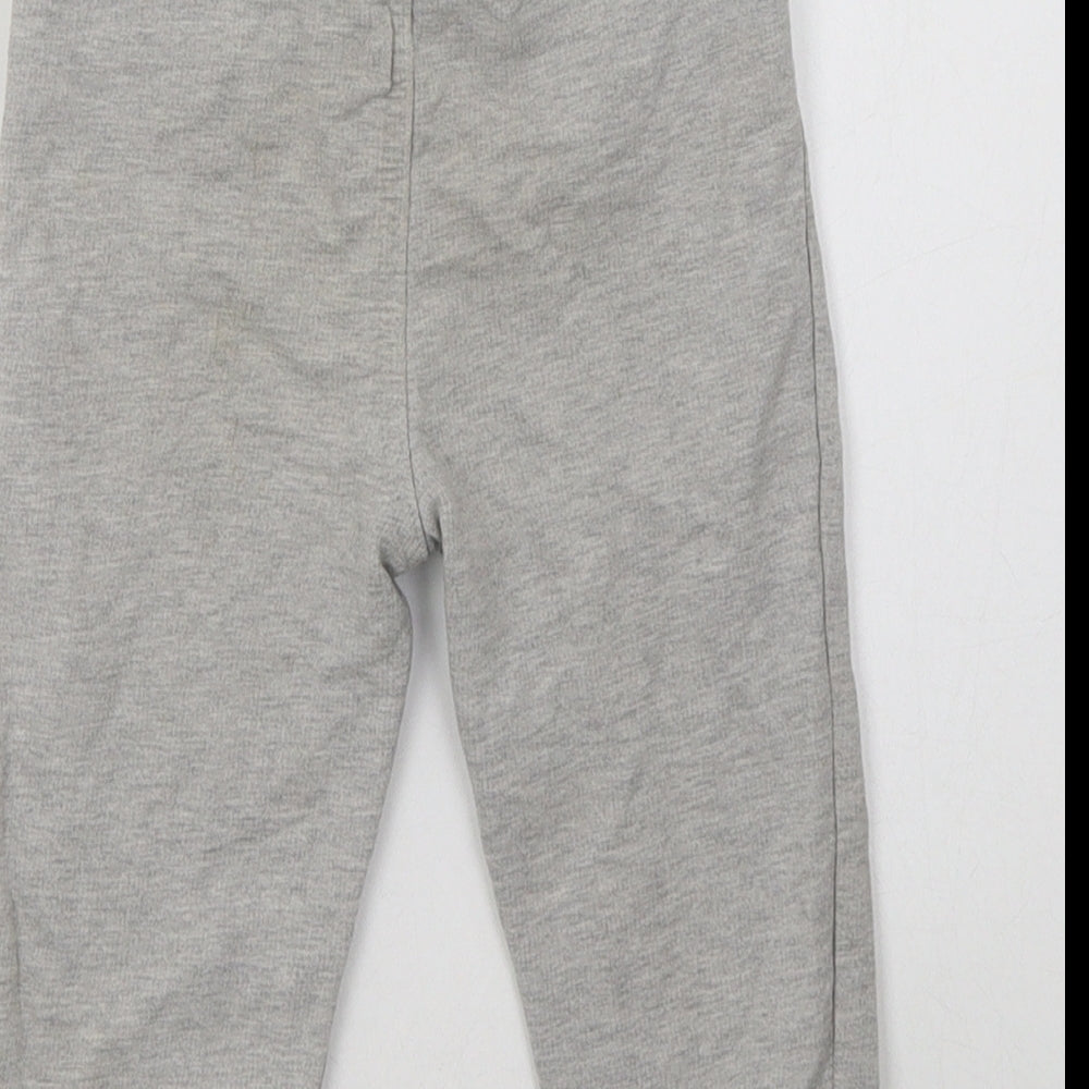 BHS Baby Grey Cotton Jogger Trousers Size 12-18 Months - Mickey