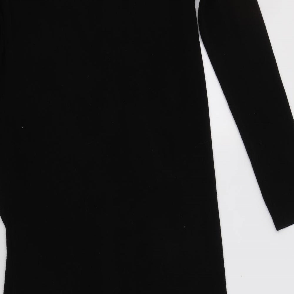 Heart & Soul Womens Black V-Neck Acrylic Cardigan Jumper Size M