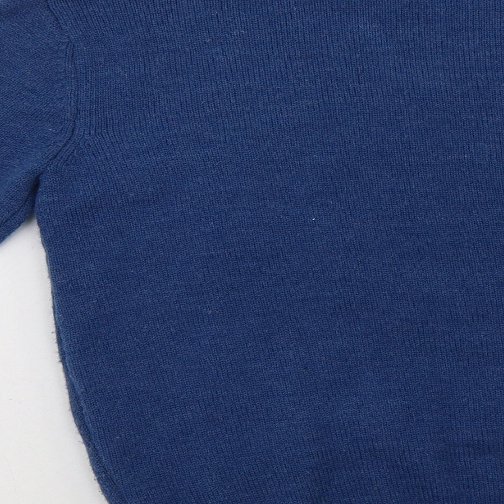 Primark Womens Blue Crew Neck Acrylic Pullover Jumper Size S - Santa