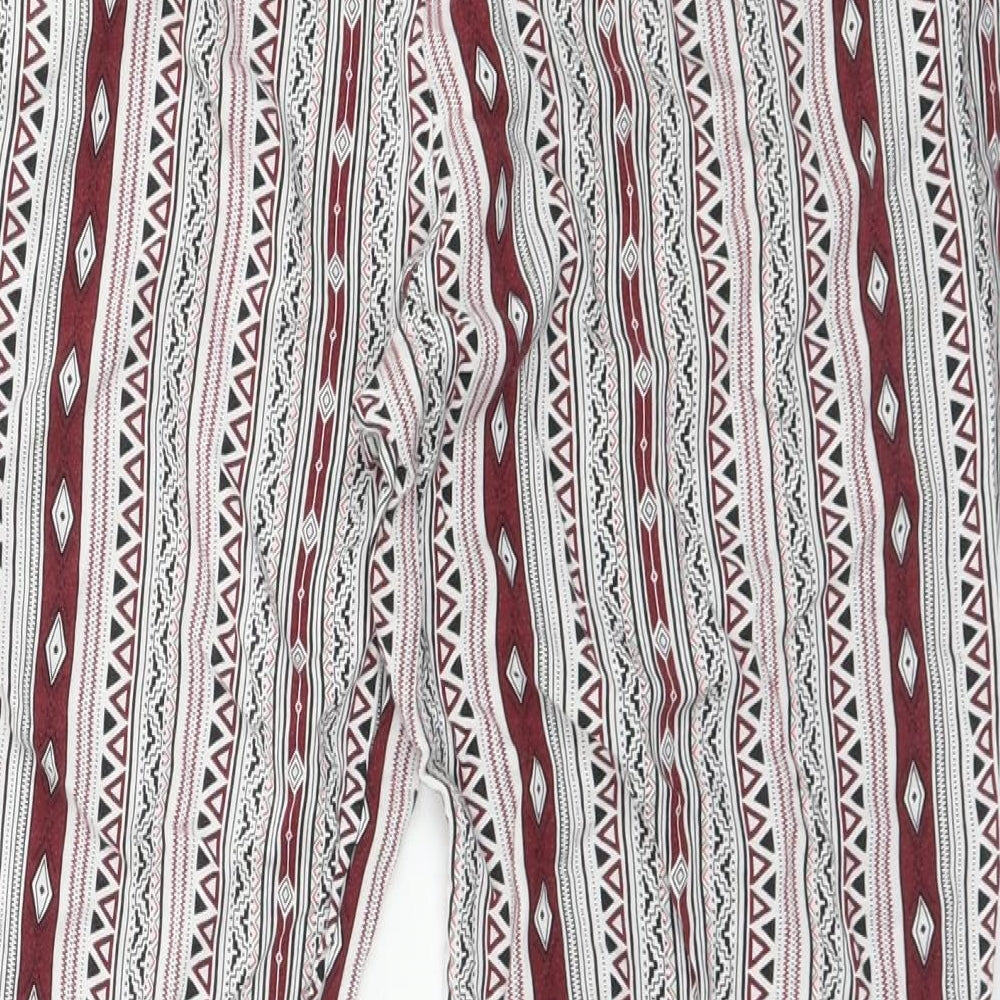 Atmosphere Womens Multicoloured Geometric Viscose Bloomer Trousers Size 12 L27 in Regular