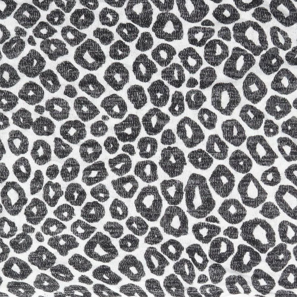 H&M Womens Multicoloured Animal Print Viscose Basic T-Shirt Size S Round Neck
