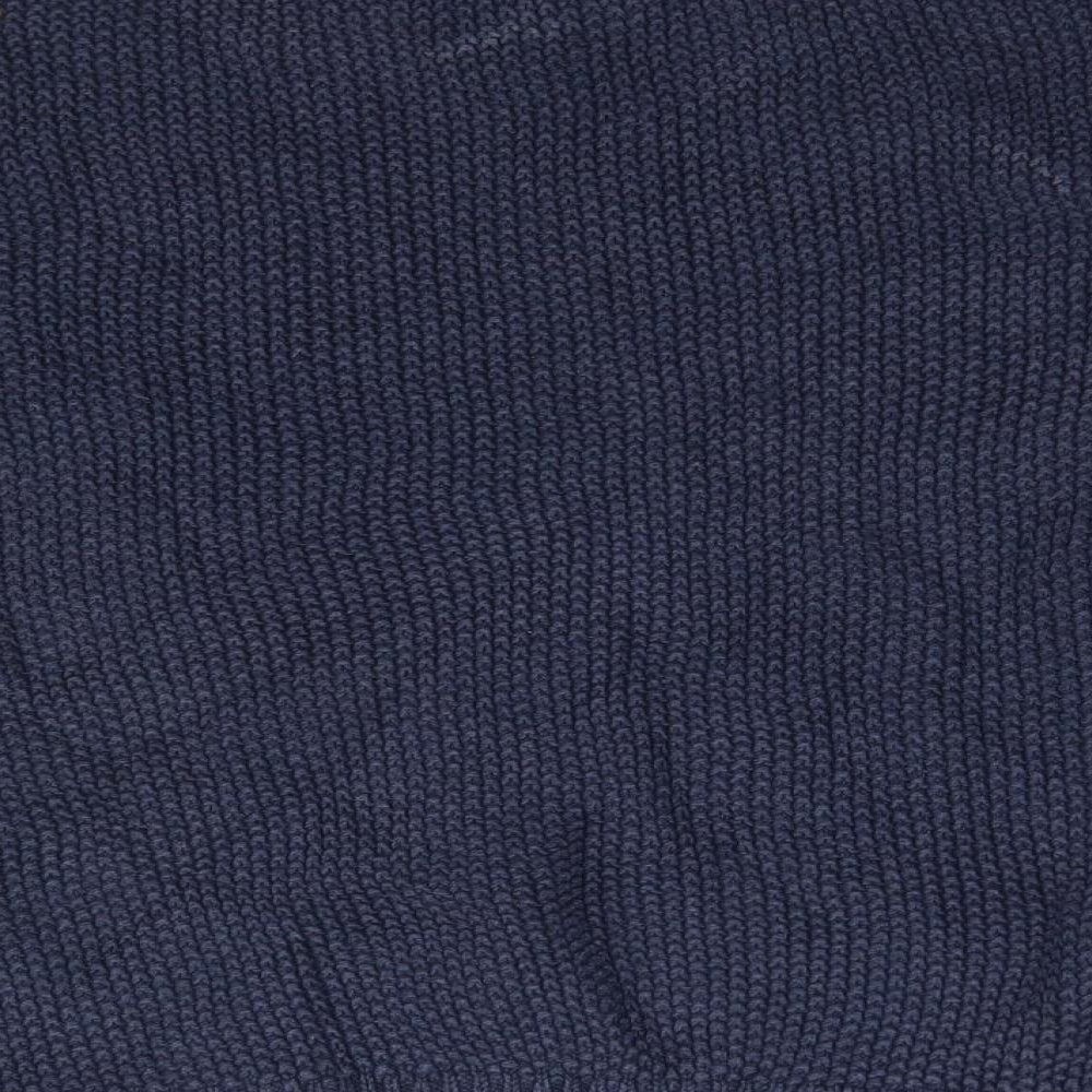 Topshop Womens Blue Crew Neck Cotton Pullover Jumper Size 10
