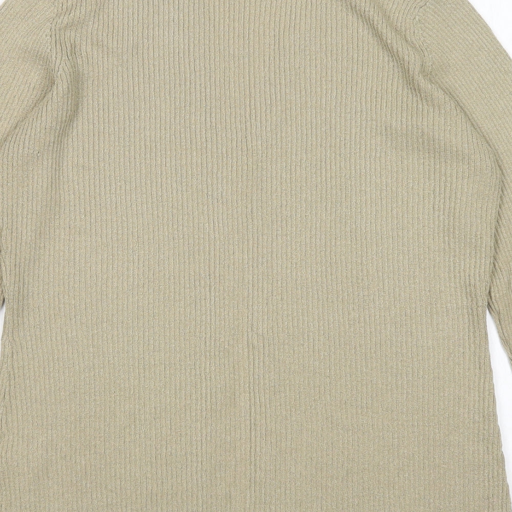 Dorothy Perkins Womens Green V-Neck Acrylic Cardigan Jumper Size 12