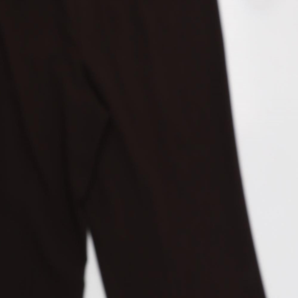 Evans Womens Brown Polyester Dress Pants Trousers Size 18 L30 in Regular Button