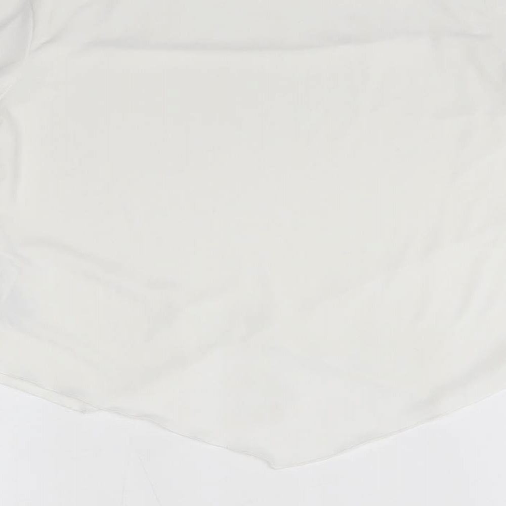 ASOS Womens White Polyester Basic Blouse Size 10 Round Neck