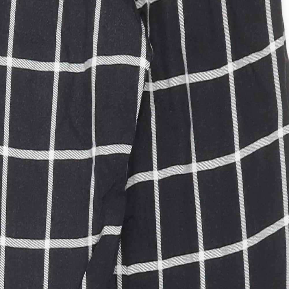 Divided Womens Black Plaid Viscose Sweatpants Trousers Size 4 L25 in Regular
