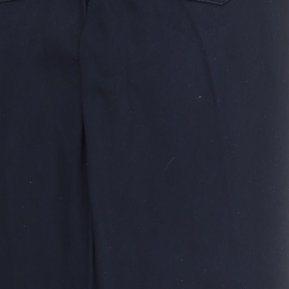 Raphael Valencino Womens Blue Cotton Trousers Size 40 in L33 in Regular