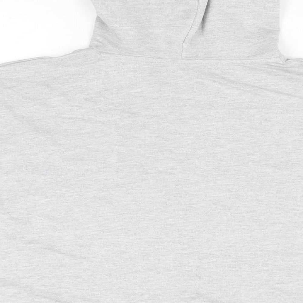 Boohoo Womens Grey Cotton Pullover Hoodie Size 10